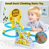 Small Duck Climbing Stairs Toy,Electric Duck Roller Coaster Toy Set,with LED Flashing Lights & Music,Duck Track Slide Toy Gift for Birthday Christmas,Kids Age 39Pcs Ducks view 3