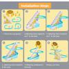 Small Duck Climbing Stairs Toy,Electric Duck Roller Coaster Toy Set,with LED Flashing Lights & Music,Duck Track Slide Toy Gift for Birthday Christmas,Kids Age 39Pcs Ducks view 4