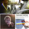 CASTEMYZID 6pcs Clear Triangular Prism for Photo Rainbow Lights Crystal Optical Prisms Glass Physics Teaching Refracted Light Spectrum Students Presents Gift,100mm/4inch (100 * 30 * 30 * 30mm) view 2