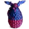 3D Printed Dragon Egg, Easter Dragon Eggs with Dragon Inside, Articulated Flexible 3D Printed Dragon in Egg Fidget Toy, Easter Basket Stuffers for Kids (Purple&Red) view 1