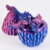 3D Printed Dragon Egg, Easter Dragon Eggs with Dragon Inside, Articulated Flexible 3D Printed Dragon in Egg Fidget Toy, Easter Basket Stuffers for Kids (Purple&Red) view 2
