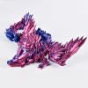 3D Printed Dragon Egg, Easter Dragon Eggs with Dragon Inside, Articulated Flexible 3D Printed Dragon in Egg Fidget Toy, Easter Basket Stuffers for Kids (Purple&Red) view 3