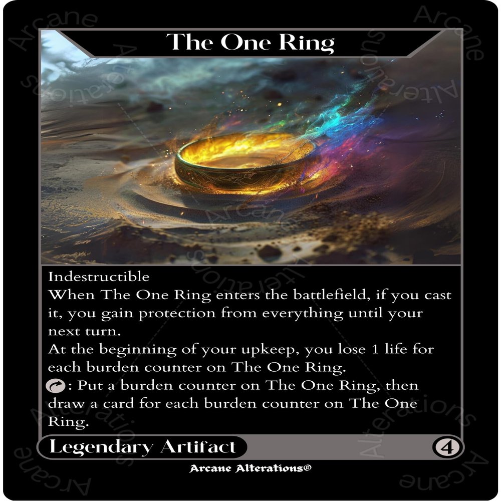 Arcane Alterations The One Ring - Altered Art Custom Proxy Cards