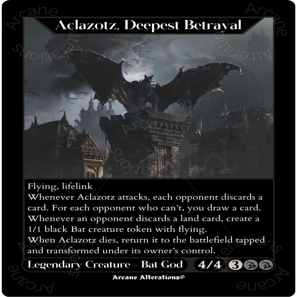Aclazotz, Deepest Betrayal - Altered Art Custom Proxy Cards