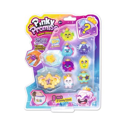 Pinky Promise Gemmy Friends Pretend Play Pack with 8 Surprise Characters  Create Your Own Princess Jewelry Toy  80 Different Gems to Collect and Wear  Gift Kids and Girls for Ages 4, 5, 6, or 7
