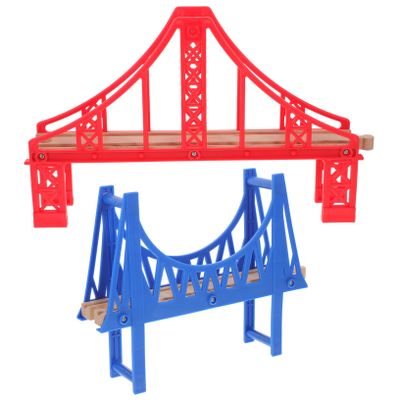 HOOTNEE 2pcs Toy Train Bridge Railway Bridge Track Accessories for DIY Train Track Play Flexible Assembly for Imaginative Fun Safe Design Easy to Clean