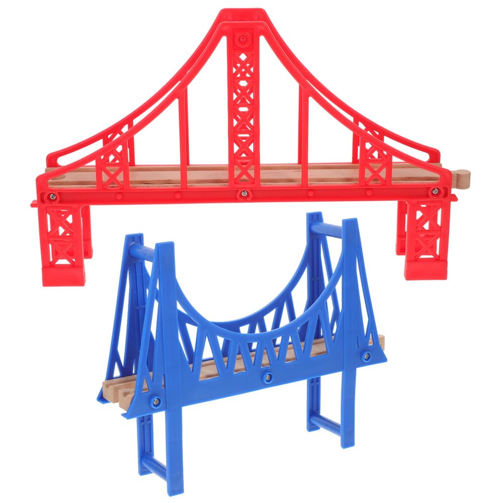 HOOTNEE 2pcs Toy Train Bridge Railway Bridge Track Accessories for DIY Train Track Play Flexible Assembly for Imaginative Fun Safe Design Easy to Clean