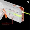 Sharper Image Tag Blaster Set  4-Pack with Lights & Sounds, 110-ft Range, 7 Team Colors, Dual Firing Modes| Indoor & Outdoor Game for Kids Teens Adults| No Vests Needed, White view 3