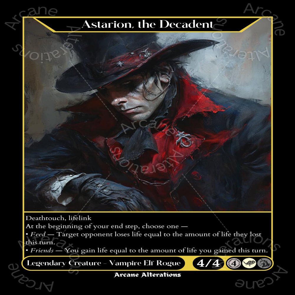 Astarion, The Decadent - Altered Art Custom Proxy Cards