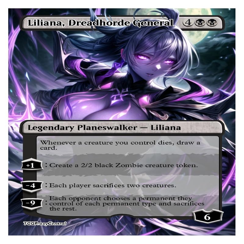 4x | Liliana, Dreadhorde General | Anime | Full Art | Foil or Non-Foil (Foil)