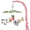 The Peanutshell Crib Mobile for Girls - Soft Pink Musical Baby Crib Mobile with 12 Lullabies, Cute Animal Baby Wildest Dreams Nursery Decor view 1