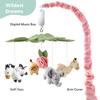 The Peanutshell Crib Mobile for Girls - Soft Pink Musical Baby Crib Mobile with 12 Lullabies, Cute Animal Baby Wildest Dreams Nursery Decor view 2
