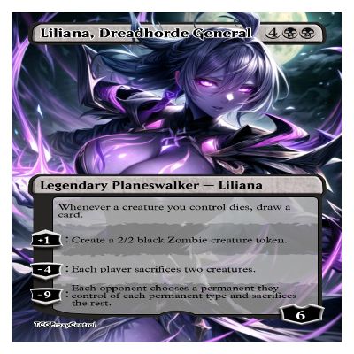 4x | Liliana, Dreadhorde General | Anime | Full Art | Foil or Non-Foil (Non Foil)