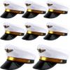 SGBETTER 8 Pack Adult Pilot Hats Bulk Adjustable Airplane Pilot Hat Airline Captain Hat for Men Women Halloween Party Dress up Props view 1