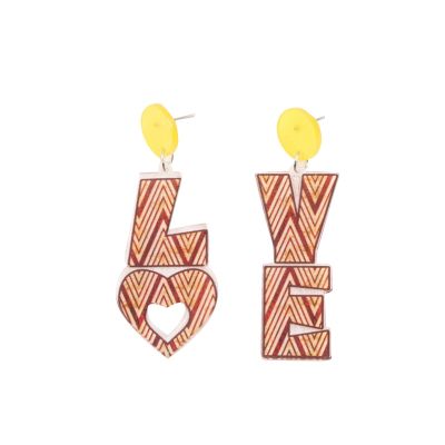BTAKANPP Earring Packs Studs Letter Acrylic Earrings Studs Earrings Products Female Personality Simple Love (A, One Size), vNo1fVJh5