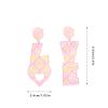 BTAKANPP Earring Packs Studs Letter Acrylic Earrings Studs Earrings Products Female Personality Simple Love (A, One Size), vNo1fVJh5 view 4