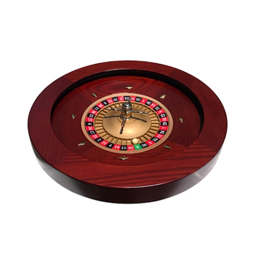 GeRRiT Roulette Sets Wooden Roulette Wheel Set with Single-Zero Layout Deluxe Precision Bearings Roulette Wheel Roulette Games for Game Night Party Games
