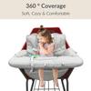 PandaEar Shopping Cart Cover for Baby, 2-in-1 Grocery Cart Seat Cover & Baby Highchair Cover for Infant, Toddler -Grey view 3