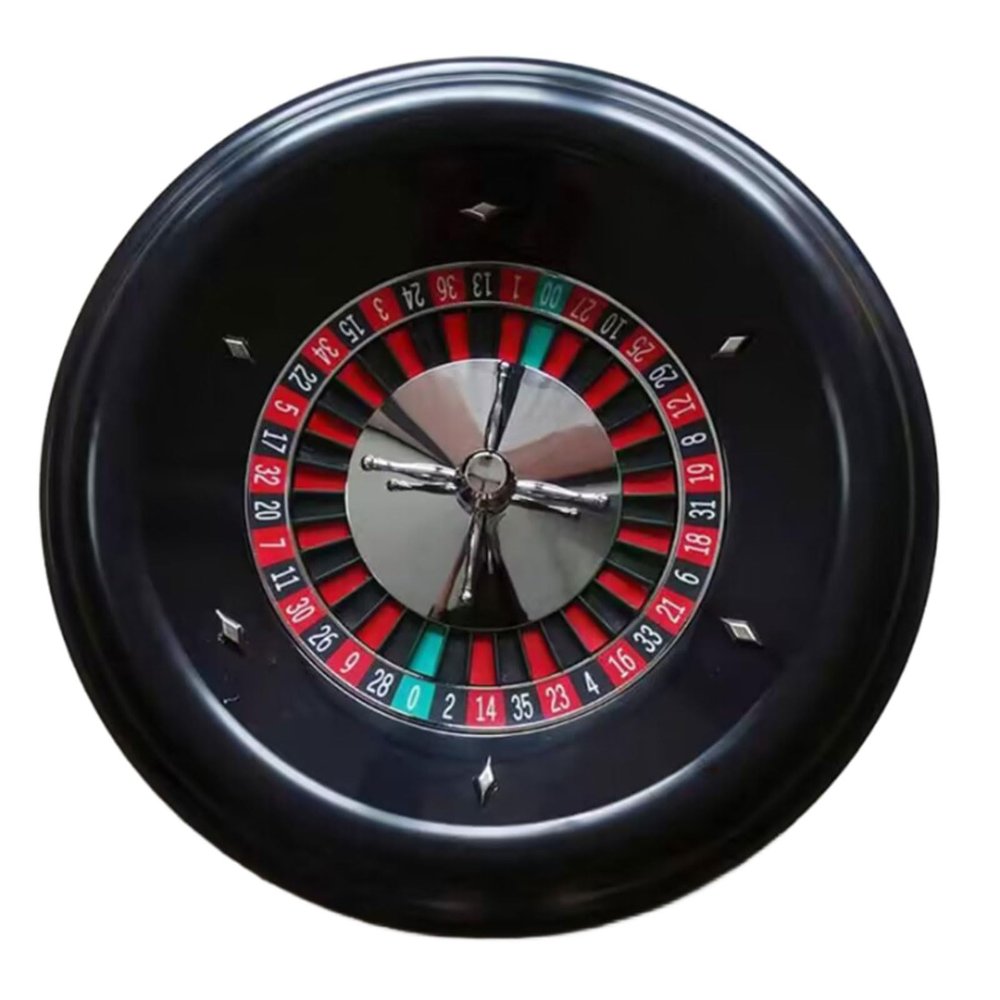 Roulette Sets 18in Black Entertainment Roulette Shots Casino Grade Turntable Roulette Set with 2 Balls Pills Roulette Games for Game Night Party Games