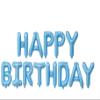 16 Inch Light Blue Happy Birthday Banner Balloons Aluminum Foil Letters Banner Balloons Sign For Men Women Kids Birthday Party Decorations Supplies view 1