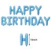 16 Inch Light Blue Happy Birthday Banner Balloons Aluminum Foil Letters Banner Balloons Sign For Men Women Kids Birthday Party Decorations Supplies view 2