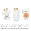 3Pcs Dollhouse Bathtub Set, 1:24 Scale Dollhouse Miniature Bathroom, Simulation Ceramic Bathtub Toilet Sink Kit for Dollhouse Restroom Decoration (4 Leaf Clover) view 3