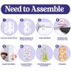 Mixifox 4FT Giant Marquee Light Up Numbers, Large Marquee Numbers for 8th 18th 80th Birthday Decorations, Pre-Cut DIY Mosaic for Balloons 8 view 4