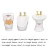 3Pcs Dollhouse Bathtub Set, 1:24 Scale Dollhouse Miniature Bathroom, Simulation Ceramic Bathtub Toilet Sink Kit for Dollhouse Restroom Decoration (Small Floral) view 3