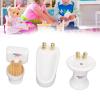 3Pcs Dollhouse Bathtub Set, 1:24 Scale Dollhouse Miniature Bathroom, Simulation Ceramic Bathtub Toilet Sink Kit for Dollhouse Restroom Decoration (Small Floral) view 4