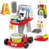 Toddler Cleaning SetKids Cleaning Toy SetNew 29-Piece Detachable Kids Cleaning Set for Toddlers - Pretend Play Educational Cleaning Carts (red)