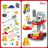 Toddler Cleaning SetKids Cleaning Toy SetNew 29-Piece Detachable Kids Cleaning Set for Toddlers - Pretend Play Educational Cleaning Carts (red) view 2