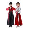 TANZEQI Chinese Traditional Hanfu Dress Suit for Boys and Girls Han Dynasty Ancient Party Dress Traditional Culture Clothing Formal Festival Wear (Red and Black, 120) view 1