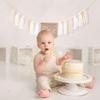 1st Birthday High Chair Banner - Girls Birthday Party Decorations,Highchair Banner Photo Backdrop (White) view 4