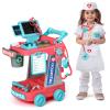 Liberry Doctor Kit for Toddlers Ages 2 3 4 5, Pretend Kids Doctor Playset with Cart, Costume and Stethoscope, Role Play Medical Toys Birthday Gift for Girls Boys (Red) view 1