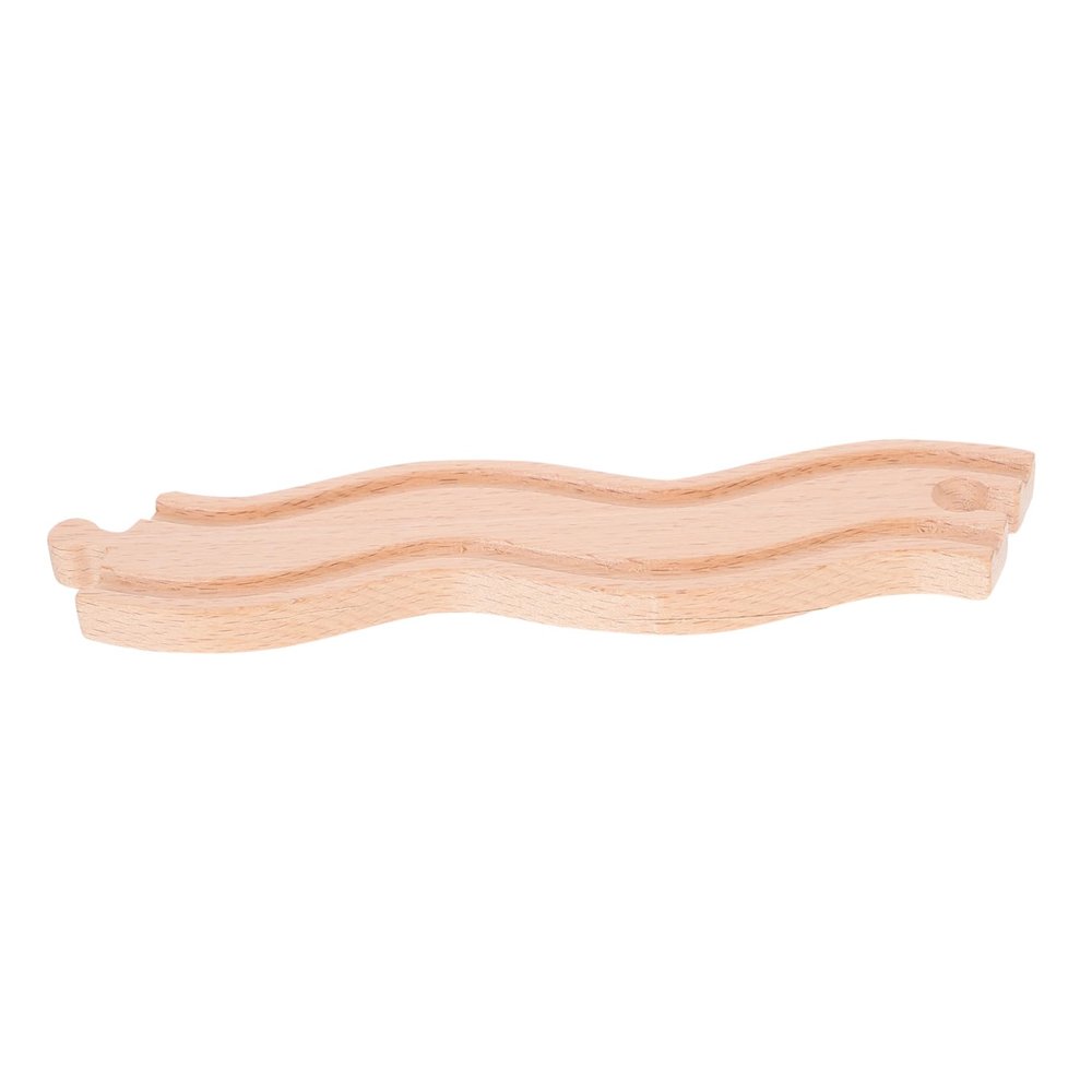 Hohopeti Wooden Train Track Expansion Boys and Girls Wooden Railway Track Toy for Imaginative Play Fine Motor Skills Development Compatible Train