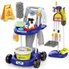 Toddler Cleaning SetKids Cleaning Toy SetNew 29-Piece Detachable Kids Cleaning Set for Toddlers - Pretend Play Educational Cleaning Carts (Blue) view 1