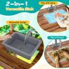 Costzon Mud Kitchen for Kids Outdoor, Wooden Pretend Play Kitchen w/Canopy, Chalkboard, Stove, Removable Sink, Cooking Accessories & Storage, Montessori Toy for Preschool, Backyard, Garden (3+ Years) view 3