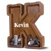 12" Custom Extra Large Wooden Letter Piggy Bank (Laser Engraved Name) Personalized Piggy Bank for Kids Boys Girls Customized Coin Bank Perfect Personalized Gift for Birthday and Festival-K Piggy Bank view 1