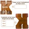 12" Custom Extra Large Wooden Letter Piggy Bank (Laser Engraved Name) Personalized Piggy Bank for Kids Boys Girls Customized Coin Bank Perfect Personalized Gift for Birthday and Festival-K Piggy Bank view 2