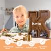 12" Custom Extra Large Wooden Letter Piggy Bank (Laser Engraved Name) Personalized Piggy Bank for Kids Boys Girls Customized Coin Bank Perfect Personalized Gift for Birthday and Festival-K Piggy Bank view 3