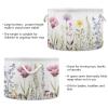 Flradish Colorful Flowers Cotton Rope Baske,20" X 20" X 14" Woven Baby Soft Waterproof Laundry Baskets with Handles,Toy Basket for Storage,Living Room,Toy,Blankets,Clothes view 3