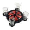 GeRRiT Roulette Sets Black Roulette Set with 4 Wine Glasses Very Smooth Spinning Action Turntable Drinking Games Roulette Shots for Game Night Party Games view 1