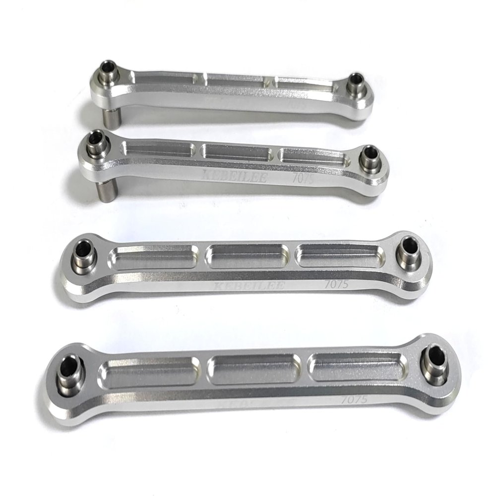 KEBEILEE CNC Alu7075 Fornt Turnbuckle Steering Tie Rod for LOSI DBXL-E DBXL 2.0 (Silver)