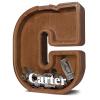 12" Custom Extra Large Wooden Letter Piggy Bank (Laser Engraved Name) Personalized Piggy Bank for Kids Boys Girls Customized Coin Bank Perfect Personalized Gift for Birthday and Festival-C Piggy Bank view 1