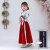 TANZEQI Chinese Traditional Hanfu Dress Suit for Boys and Girls Han Dynasty Ancient Party Dress Traditional Culture Clothing Formal Festival Wear (White and Red, 130) view 3