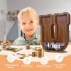 12" Custom Extra Large Wooden Letter Piggy Bank (Laser Engraved Name) Personalized Piggy Bank for Kids Boys Girls Customized Coin Bank Perfect Personalized Gift for Birthday and Festival-U Piggy Bank view 4