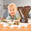 12" Custom Extra Large Wooden Letter Piggy Bank (Laser Engraved Name) Personalized Piggy Bank for Kids Boys Girls Customized Coin Bank Perfect Personalized Gift for Birthday and Festival-Y Piggy Bank view 4
