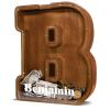 12" Custom Extra Large Wooden Letter Piggy Bank (Laser Engraved Name) Personalized Piggy Bank for Kids Boys Girls Customized Coin Bank Perfect Personalized Gift for Birthday and Festival-B Piggy Bank view 1