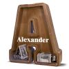 12" Custom Extra Large Wooden Letter Piggy Bank (Laser Engraved Name) Personalized Piggy Bank for Kids Boys Girls Customized Coin Bank Perfect Personalized Gift for Birthday and Festival-A Piggy Bank view 1