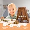 12" Custom Extra Large Wooden Letter Piggy Bank (Laser Engraved Name) Personalized Piggy Bank for Kids Boys Girls Customized Coin Bank Perfect Personalized Gift for Birthday and Festival-A Piggy Bank view 2